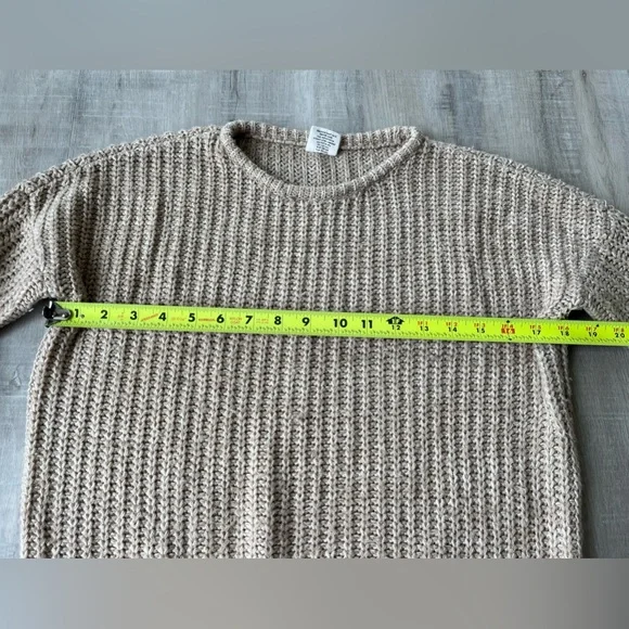 ESSENTIALS by FULL TILT Cream Crew Neck Long Sleeve Sweater Size XS - Picture 8 of 8